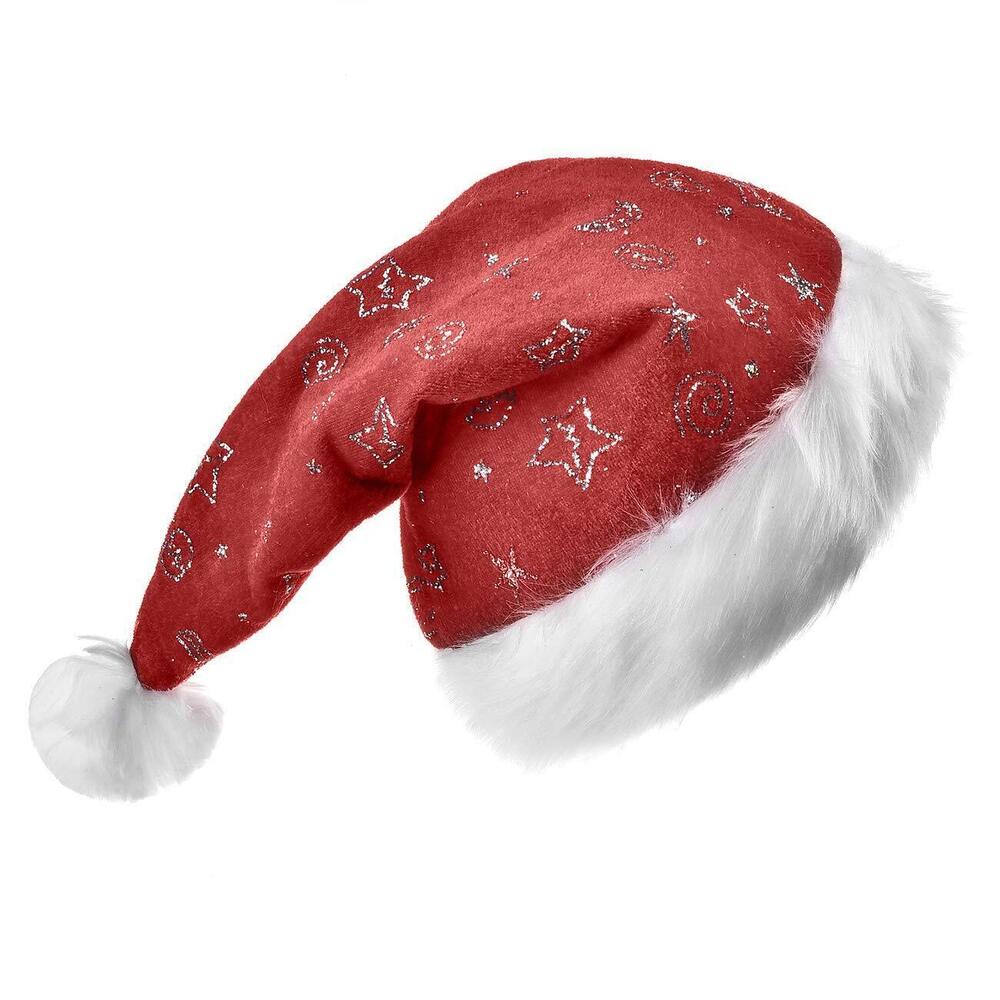 2642 4-PK Premium Quality Velvet Comfort Adult Christmas Santa Hat
